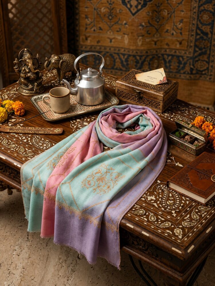 Pashtoosh multicolor ricamato